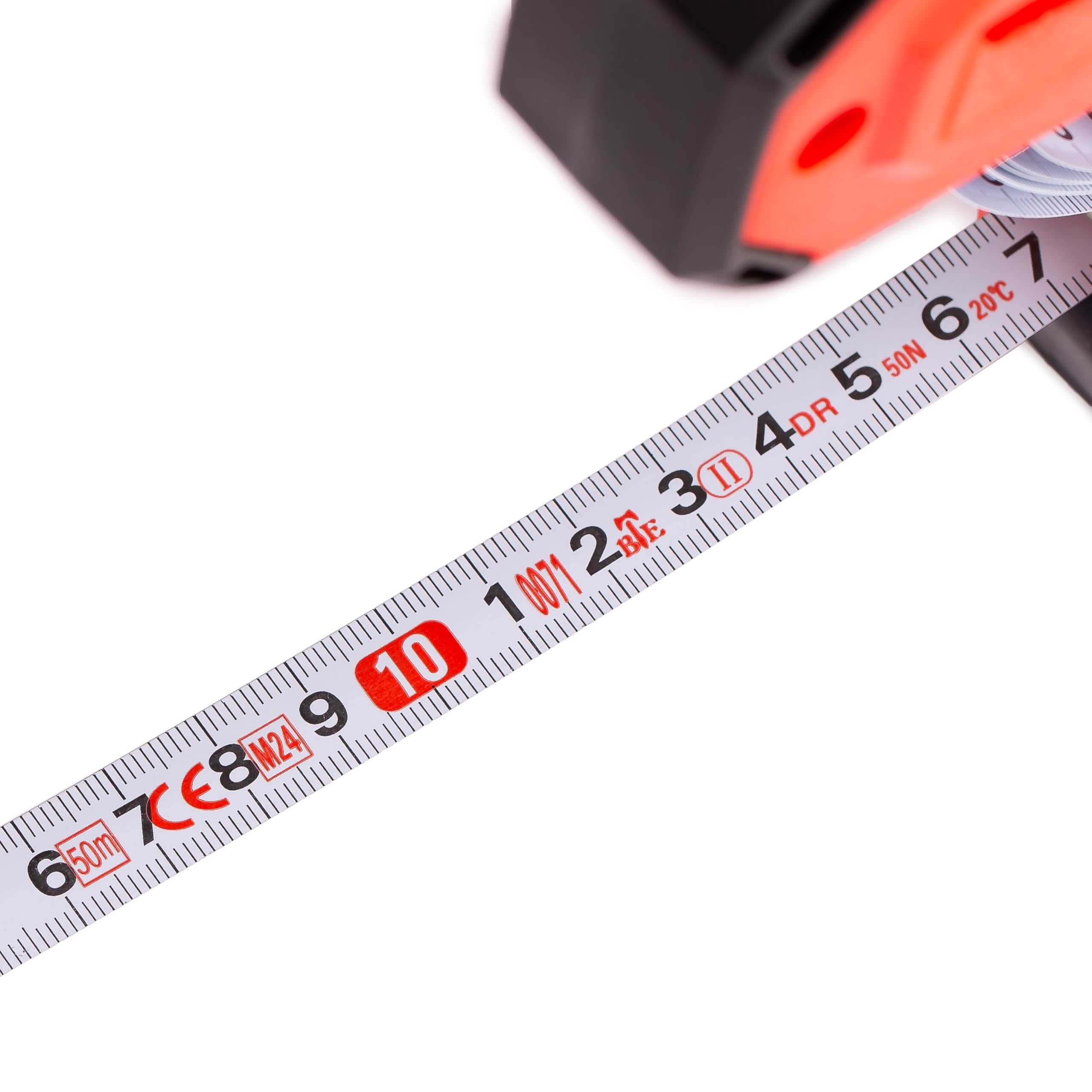 MIVOS Open Tape Measure, 50 m x 12.5 mm, Steel Tape Measure, Scale, Quick Tape Retraction, ABS Plastic Housing - Image 4