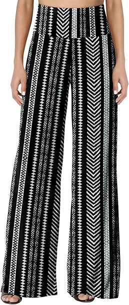 JZC Women's Palazzo Lounge Pants Stretchy Wide Leg Casual Pants Comfy High Waist Flowy Pants S-3XL