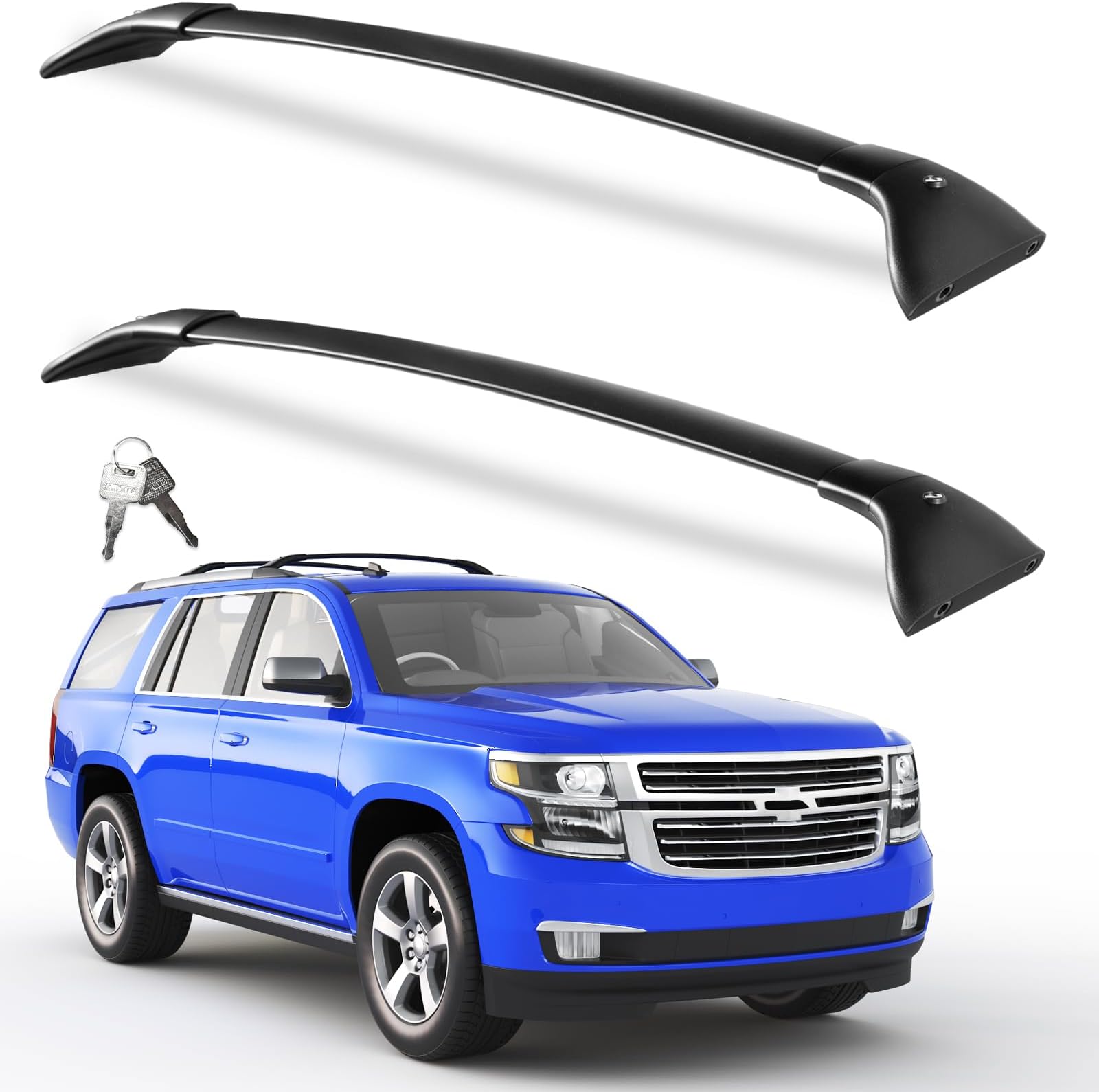 KINGGERI Lockable 220lbs Roof Rack Cross Bars Compatible