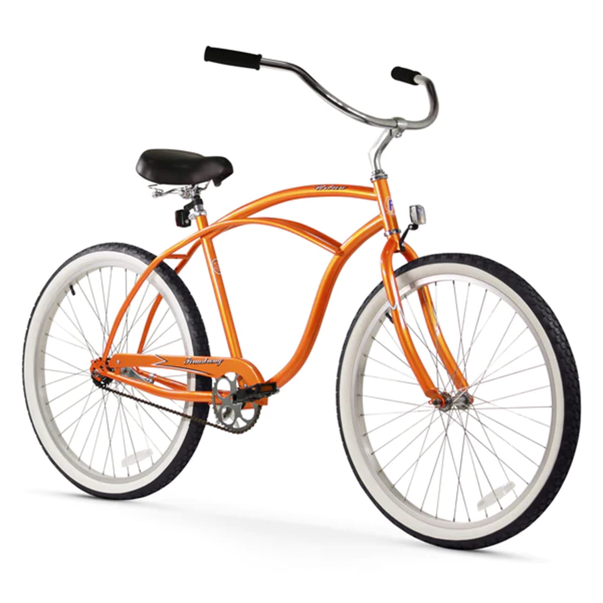 Firmstrong Urban Men's Beach Cruiser Bike, Single Speed Bicycle, 26 Inch Wheels, Orange