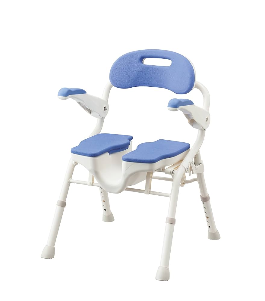 【極美品】アロン化成 安寿 折りたたみシャワーベンチ HPフィット　ブルー Amazon | アロン化成 安寿 折りたたみシャワーベンチ HPフィット