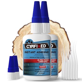 CYAFIXED Professional Grade Cyanoacrylate Super Glue, Ultra Thick Viscosity CA Glue for Woodworking, 4 oz. Value Pack - Instant Adhesive for Woodworking, Gap Filling, Heavy Duty Wood Bonding