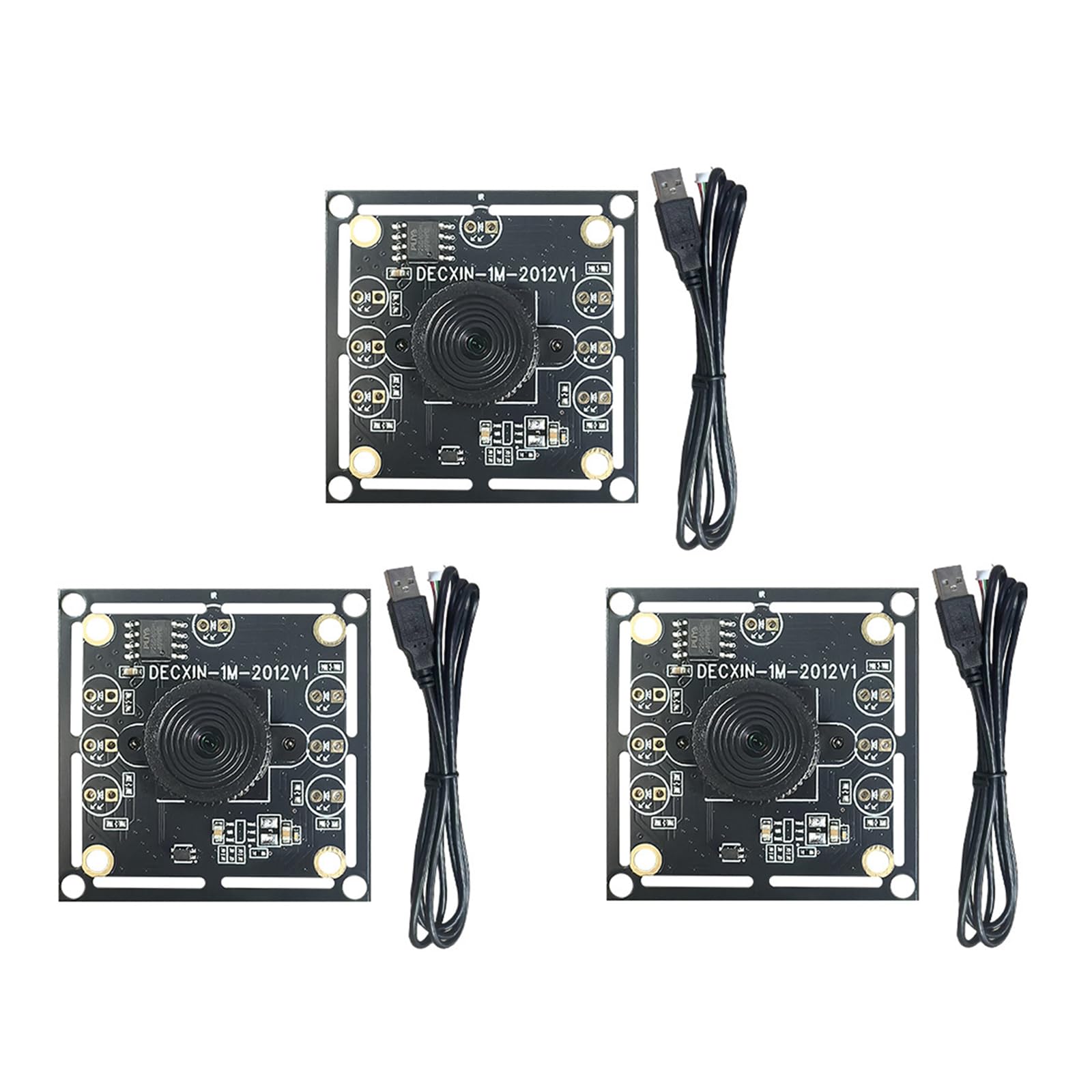 3pcs usb camera module ov9732 100degree lens 1mp 1280x720 comprehensive coverage for face and license plate recognition