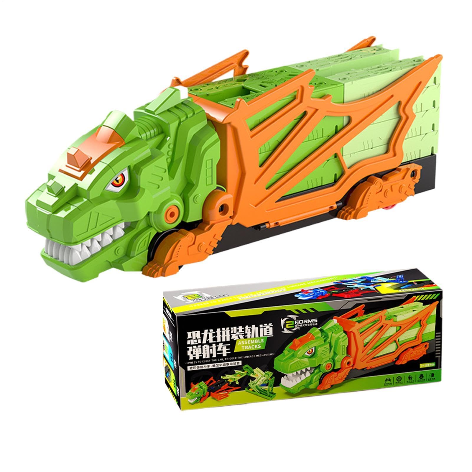 Pista Dinosauri Macchinine Da Corsa Giocattoli Veicoli Playset Interattivo | Pista Da Corsa Dinosauri Giocattolo Per Bambini E Bambine Interno Esterno Prescuola Asilo Viaggio