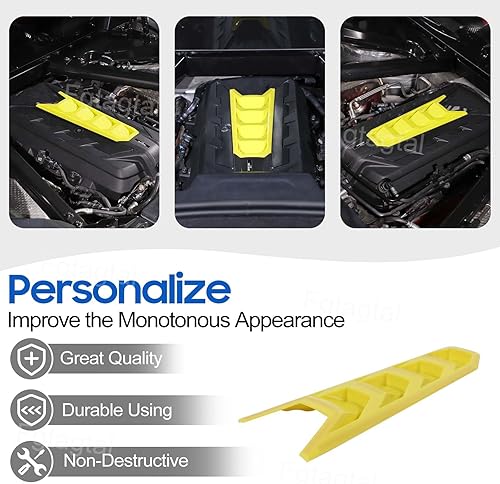 Miniatura 10 de Cubierta de cubierta de cubierta de motor compatible con Chevrolet Corvette C8 2020-2023, panel de compartimento de motor ABS protección accesorios
