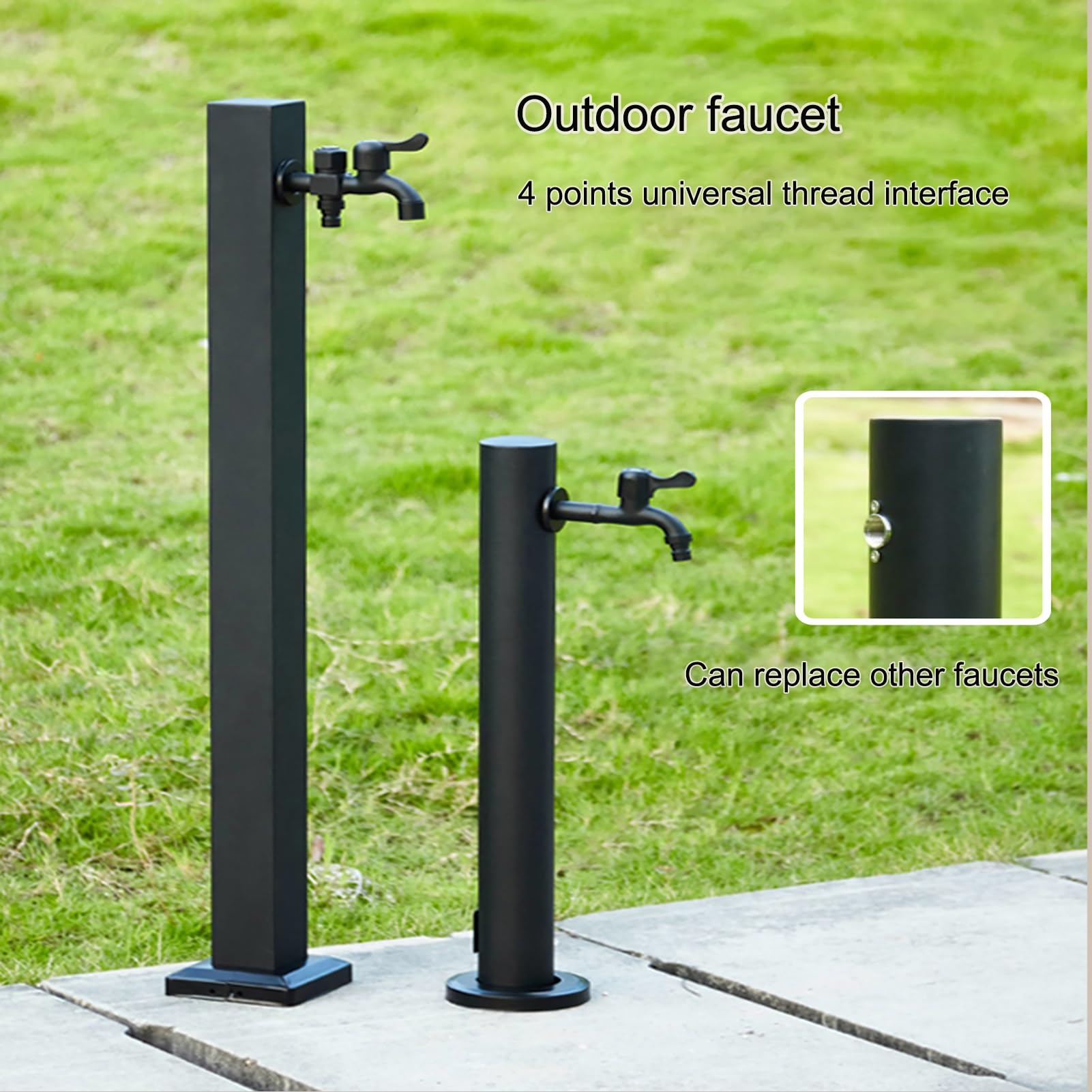 Fontana d'acqua da giardino in acciaio inox 304 design indipendente (60 x 12 cm) perfetta per decorazioni esterne irrigazione e giardinaggio.
