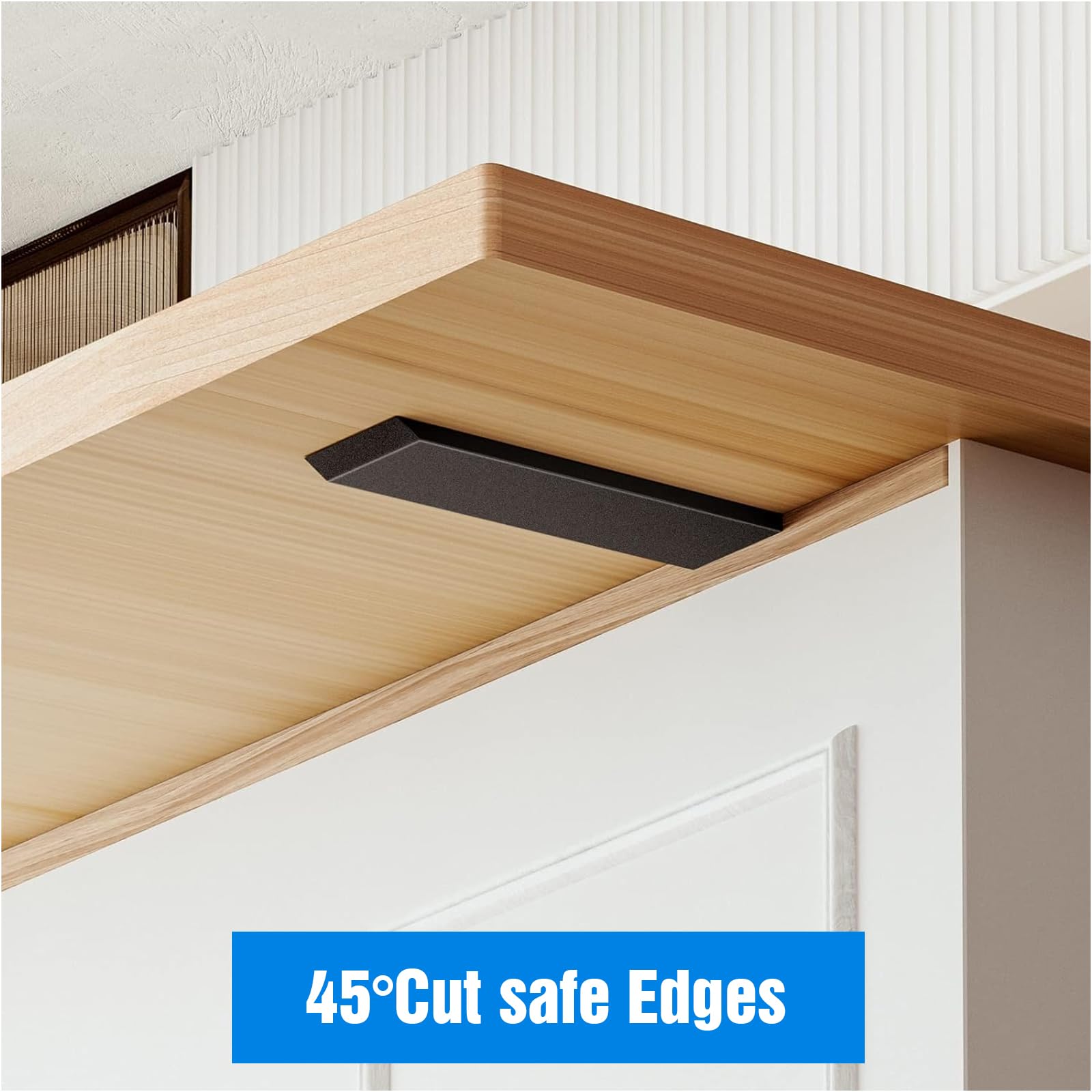 Paquete de 4 soportes ocultos para encimera, soporte de pared de rodilla de 0.25 pulgadas de grosor, soporte resistente para encimeras de cuarzo/granito/madera/hormigón, tornillos incluidos