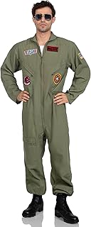 mens Top Gun Flight Suit Costume - Buy now