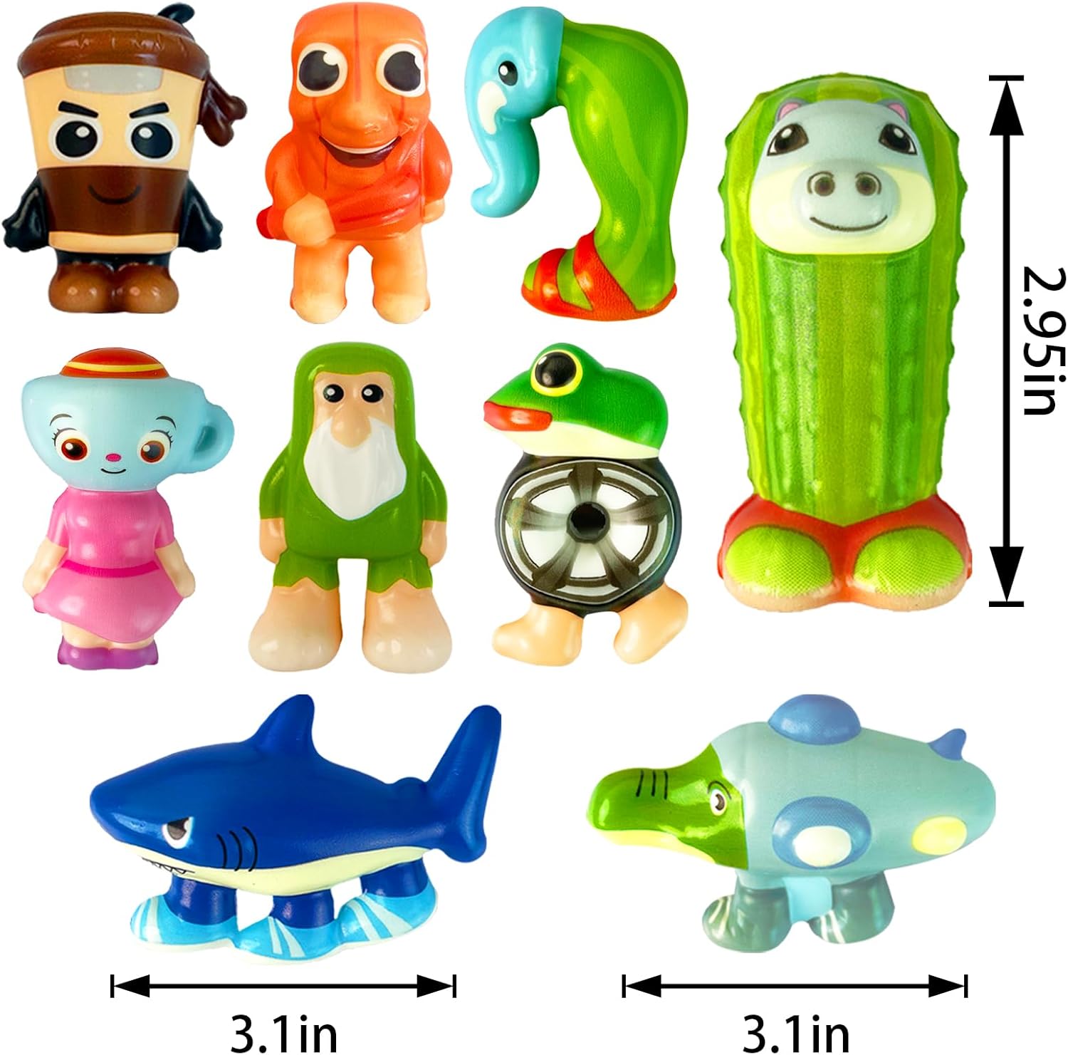 Slow Rising Squishy Toys Tralalero Tralala, Tung Tung Tung Sahur 12 Viral Animals, Fidget Toys, Animal Charms, Decorations Gifts for Party Favors
