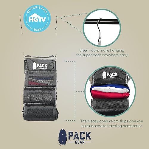 Miniatura 7 de Pack Gear Organizador de maletas  Empaca más en tu equipaje grande o de mano  Desempaca al instante con estos cubos de embalaje de compresión para