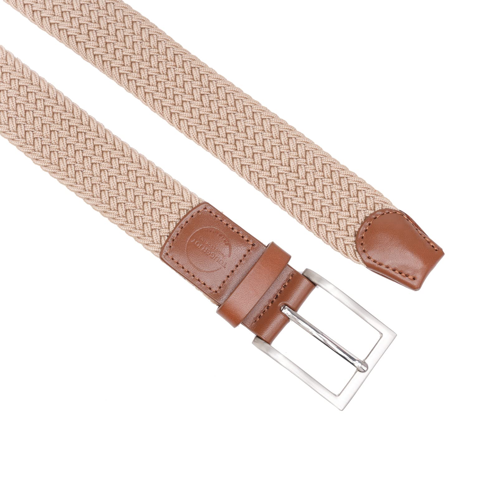 TOUGERJOY Mens Stretch Belt, tessuto elastico intrecciato Web Belt Casual per Golf Pantaloni di caccia Jeans