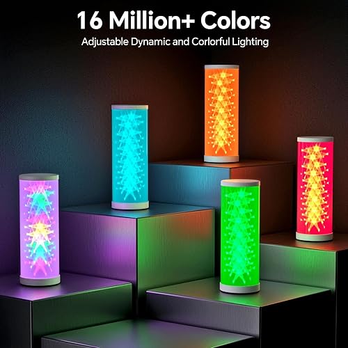 Miniatura 6 de WORLD WIN Prism Glow - Lámpara de mesa RGB – Luz nocturna inteligente que cambia de color para dormitorio, sala de estar y configuración de juegos,