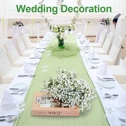 Miniatura 5 de Gumolutin 12 ramos de gypsophila de seda artificiales de tallo largo para oficina, interiorexterior, boda, bricolaje, fiestas, centros de mesa,