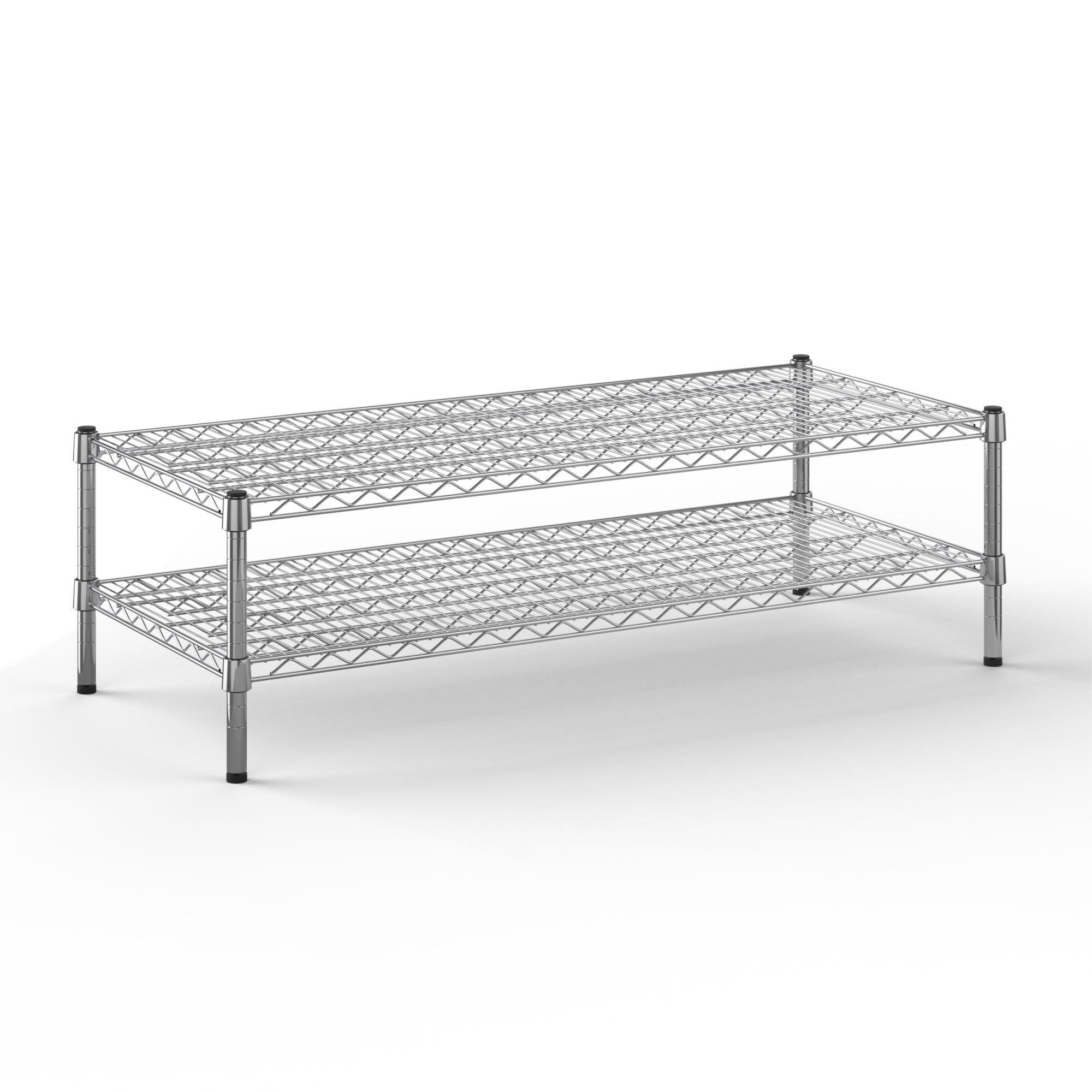 21" Deep x 48" Wide x 14" Height Wire Shelving Kit | 2-Tier | NSF Commercial Storage Rack Unit