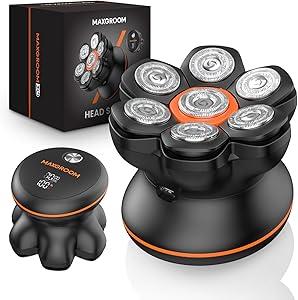 MAXGROOM 7D Rasoio Testa Calva Impermeabile LED