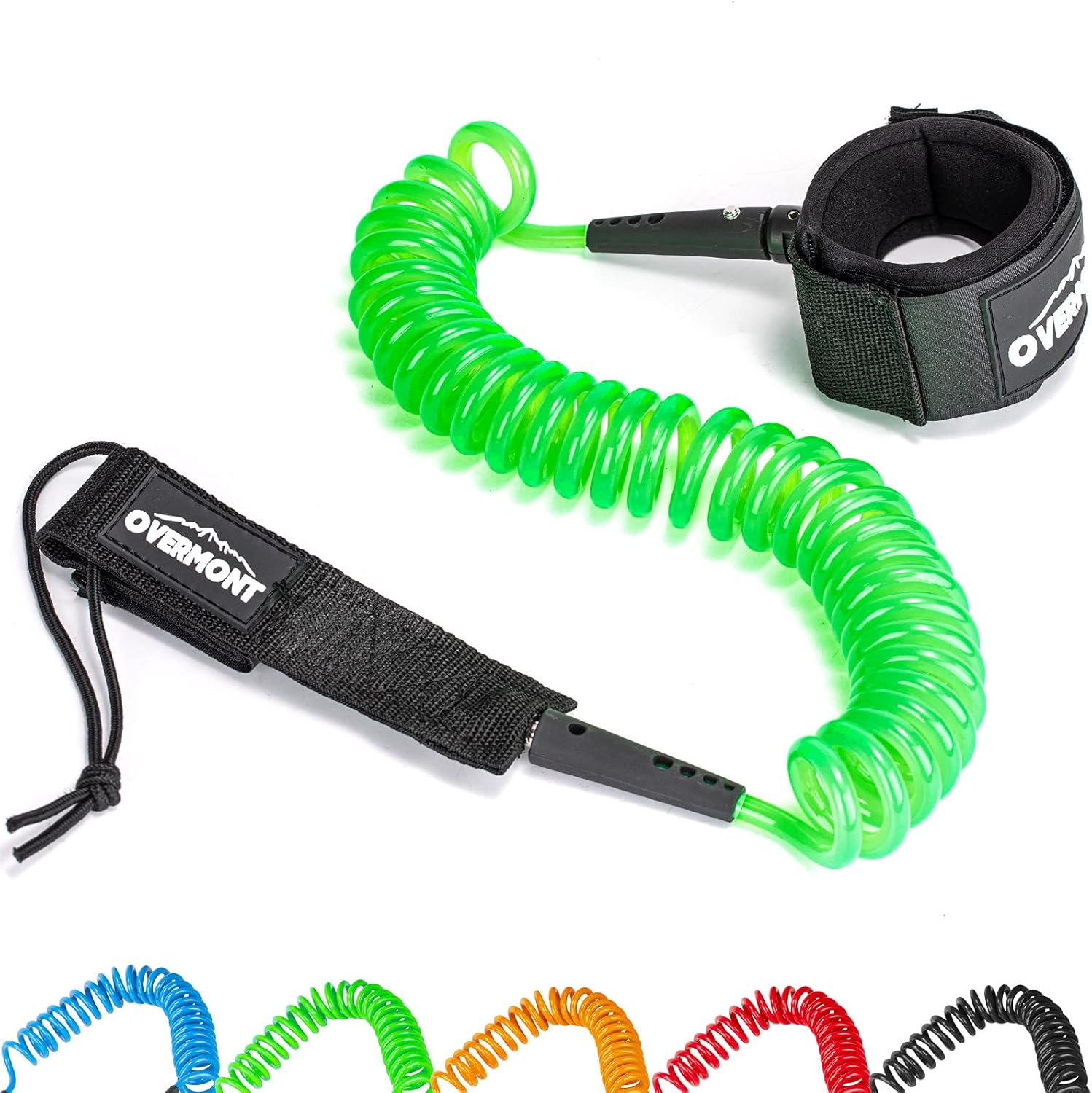 Overmont Surfboard Leash Premium Stand Up Paddle Board Leg Rope Wrist Strap Coiled 10 ft TPU Overmont Surfboard Leash Premium Stand Up Paddle Board Leg Rope Wrist Strap Coiled 10 ft TPU