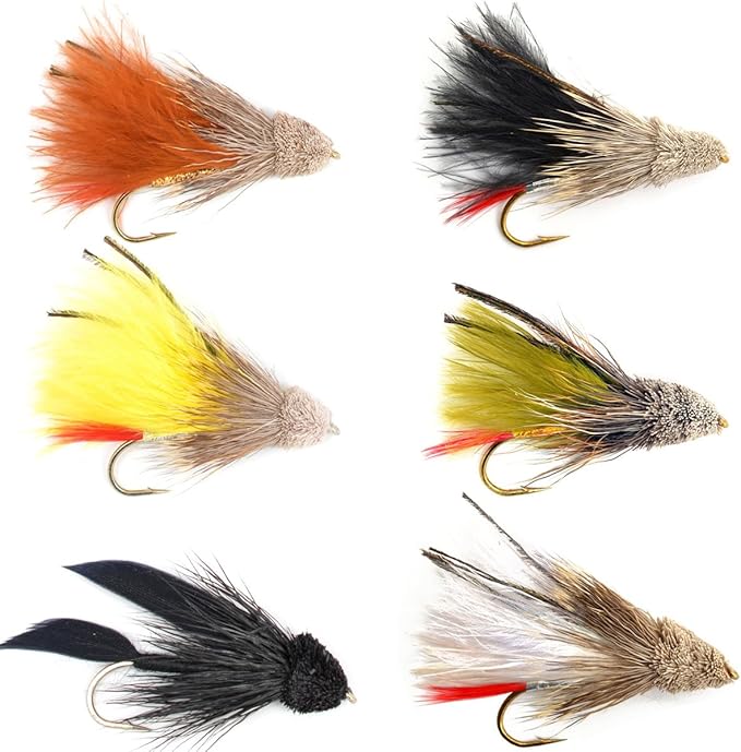 The Fly Fishing Place Streamer Fly Assortment Guide's Choice Marabou Muddler Minnow Streamer