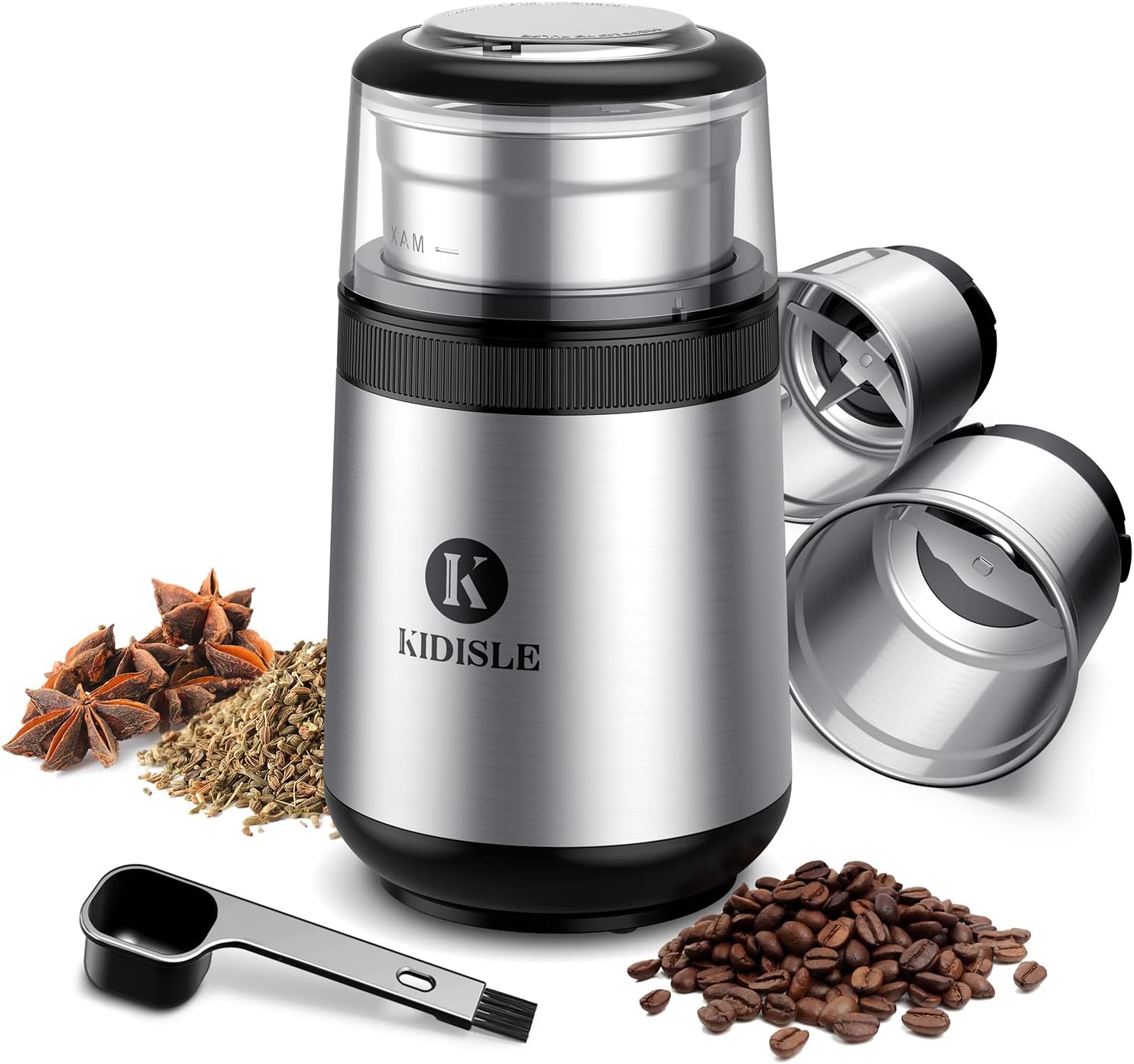 SHARDOR Coffee & Spice Grinders Electric with 2 Removable Stainless
