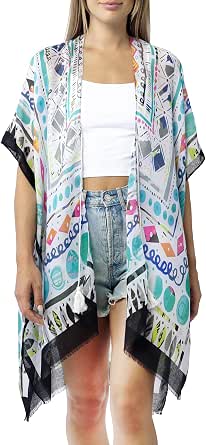 MELIFLUOS DESIGNED IN SPAIN Poncho da donna con collo a scialle e mantello ruana