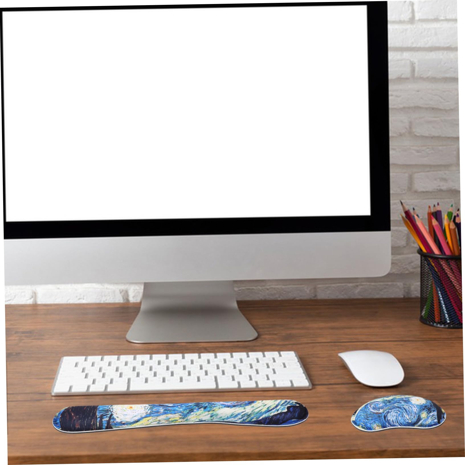 Lot De 3 Repose-poignets Pour Clavier Dordinateur Tapis De Souris En Mousse À Mémoire De Forme Design Ergonomique Pour Une Utilisation Confortable 2 Pièces X 3