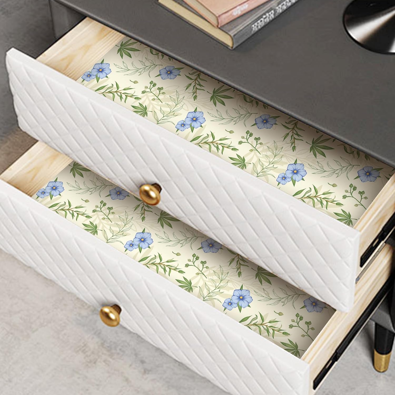 SCENTORINI Scented Drawer Liners for Dresser, 12 Sheets Linen Scent Drawer Paper Liners,14.3x19.5 Inch Scented Paper Sheets for Home Shelf Closet Bedroom Drawers