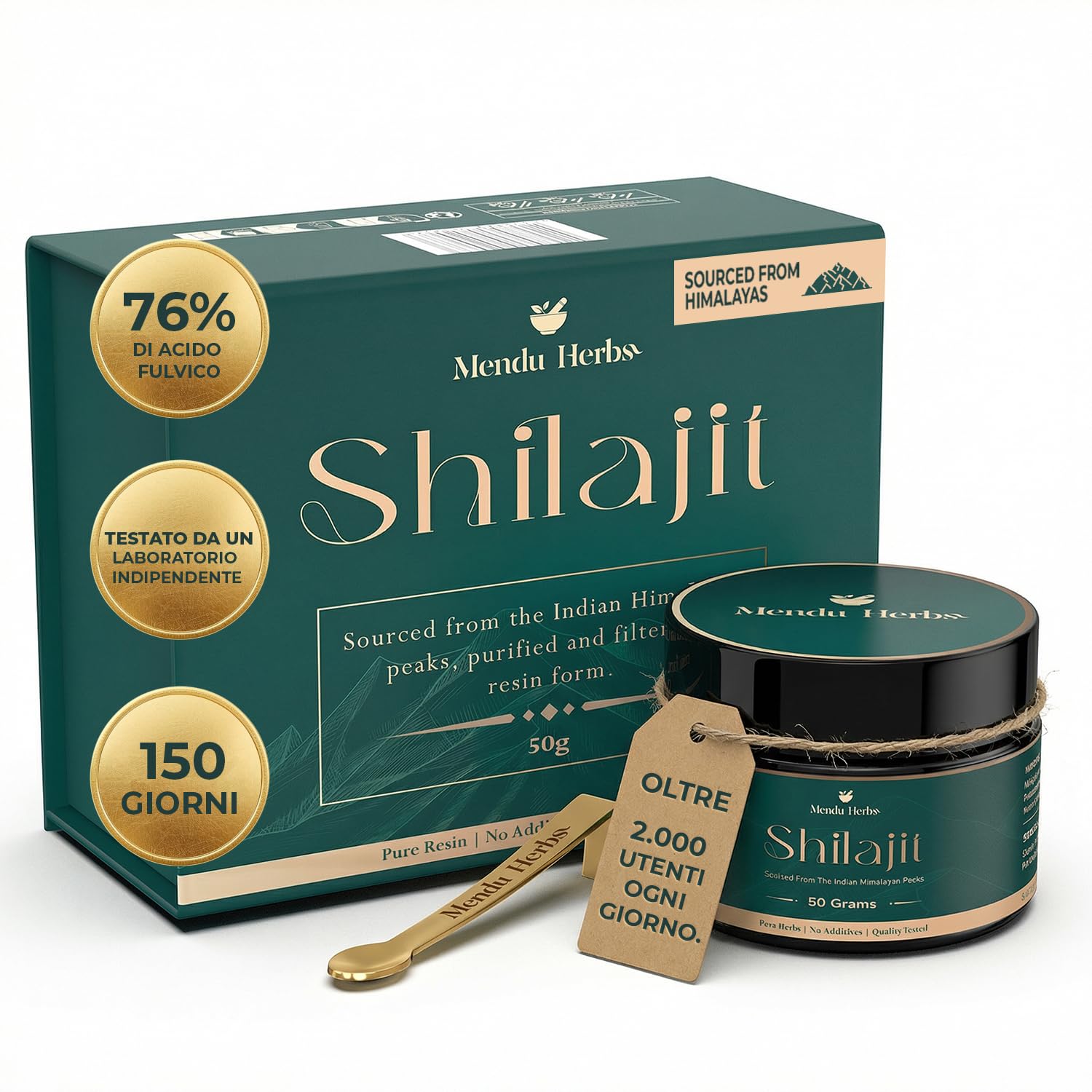 Himalayan Shilajit Resina Puro Originale 50 g | 100% Originale con Acido Fulvico e Acido Umico | Oltre 85 Minerali ed Oligoelementi | Vitalità ed Energia Naturale per Uomini