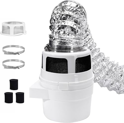 Miniatura 10 de Versión mejorada - Kit de ventilación para secadora VIWINVELA 3 en 1 para secadora eléctrica, filtro de trampa de pelusa para secadora, caja Cubo de