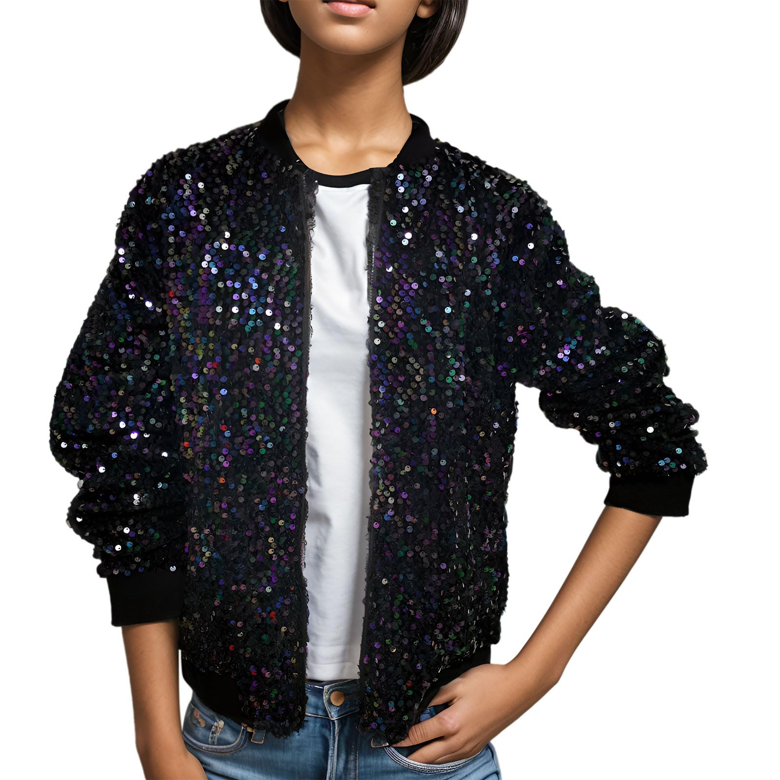 Giacche bomber con paillettes da donna | Online su