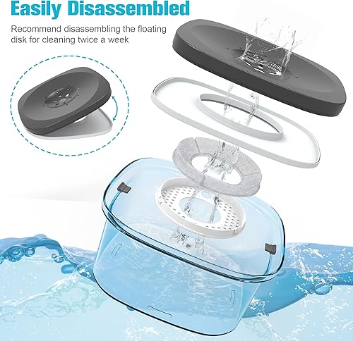 Miniatura 4 de UPSKY Tazón de agua para perros de 4 litros, 135 onzas, sin derrames, con capacidad extragrande, alimentador lento de agua potable, dispensador de