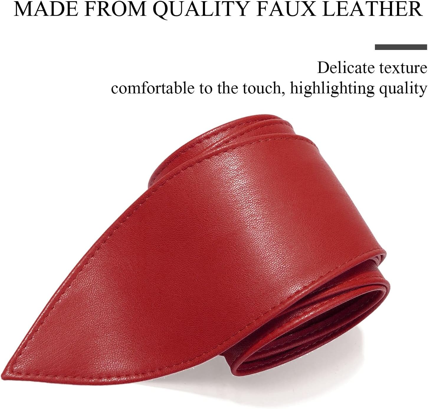 Womens Obi Belt Fashion Leather Wrap Wide Cinch Belt Corset Tie Waistband for Dress - Image 3