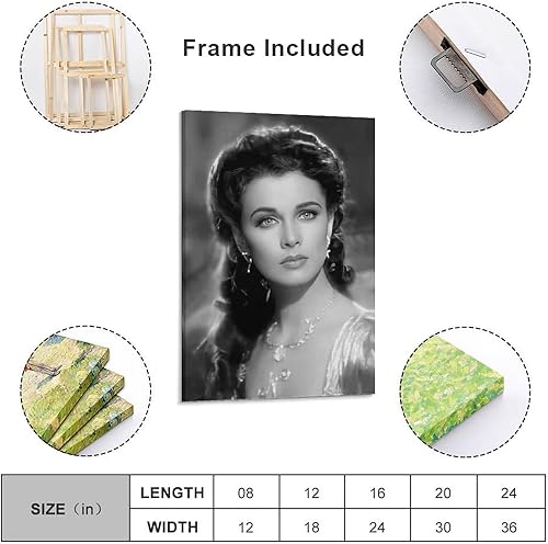 Miniatura 2 de Vivien Leigh - Póster conmemorativo de actriz de cine famosa, 30 regalos, lienzo de pintura, arte de pared, impresiones de cuadros decorativos,