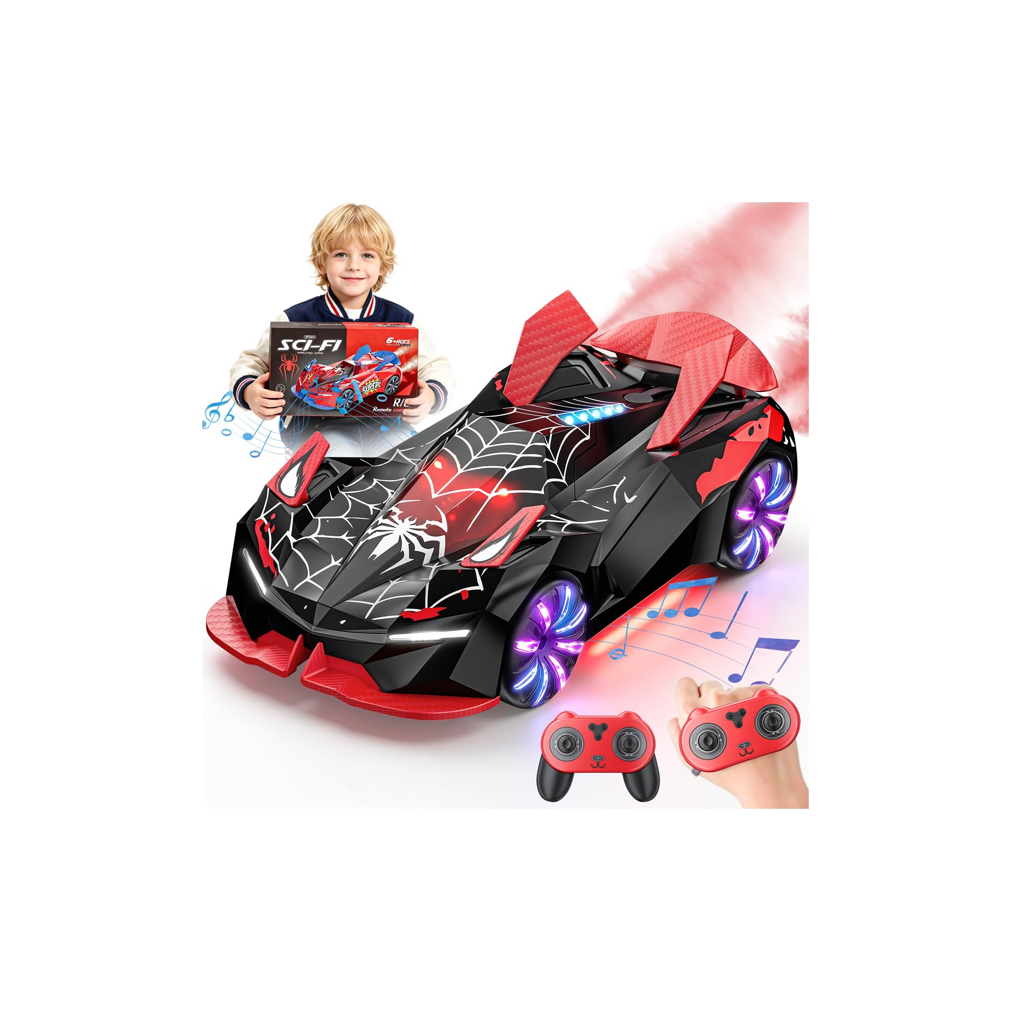 Remote Control Cars for Kids, RC Drift Car Spider Toys Gift for Age 3-12
