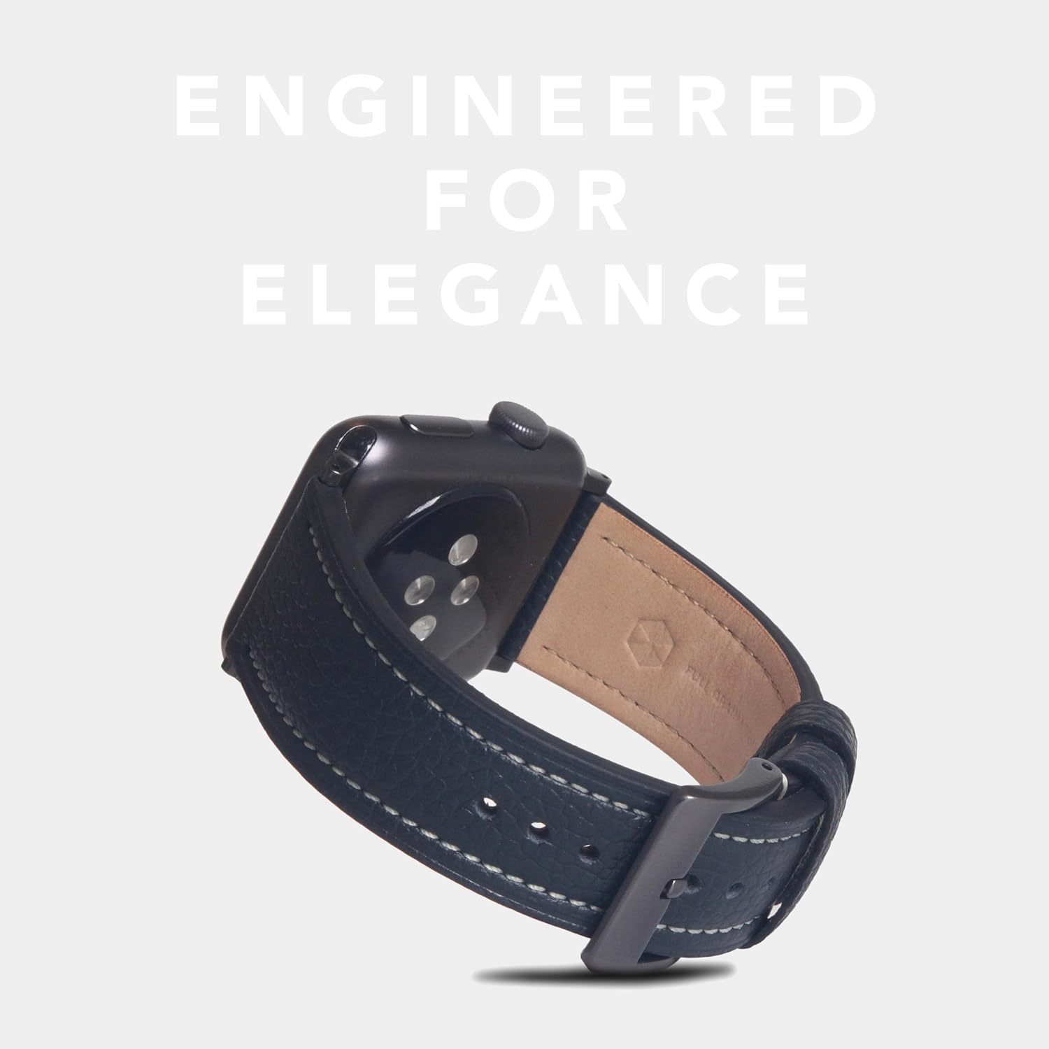 Compatible with Apple Watch Leather Band 42444549mm, D8 Full Grain Leather Replacement Strap Feature Black Adapters with Gift Box, Handmade and Designed for iWatch SE & Series ULTRA