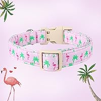 Vista 3 de DOGWONG Collar de algodón para perro, tela natural suave, collar para cachorros de boda de primavera/verano para perros pequeños a grandes