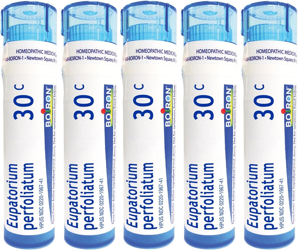 Boiron Eupatorium Perfoliatum 30C, Homeopathic Medicine for Stiffness and Bone Pain (Pack of 5)