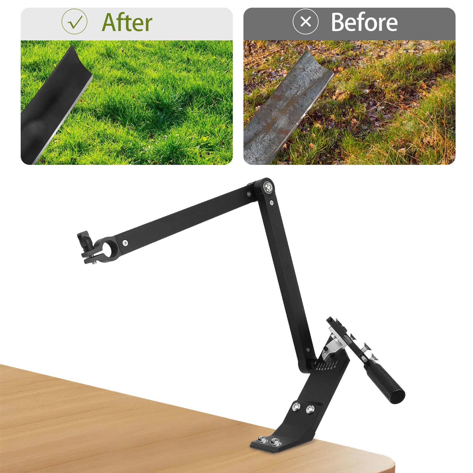 Pssopp Resbalador de la Cuchilla Cortacésped, Herramienta Afilado Cuchillas Césped Cuidado Jardinería para Las Podadoras Cuchillos Loppers Tijeras