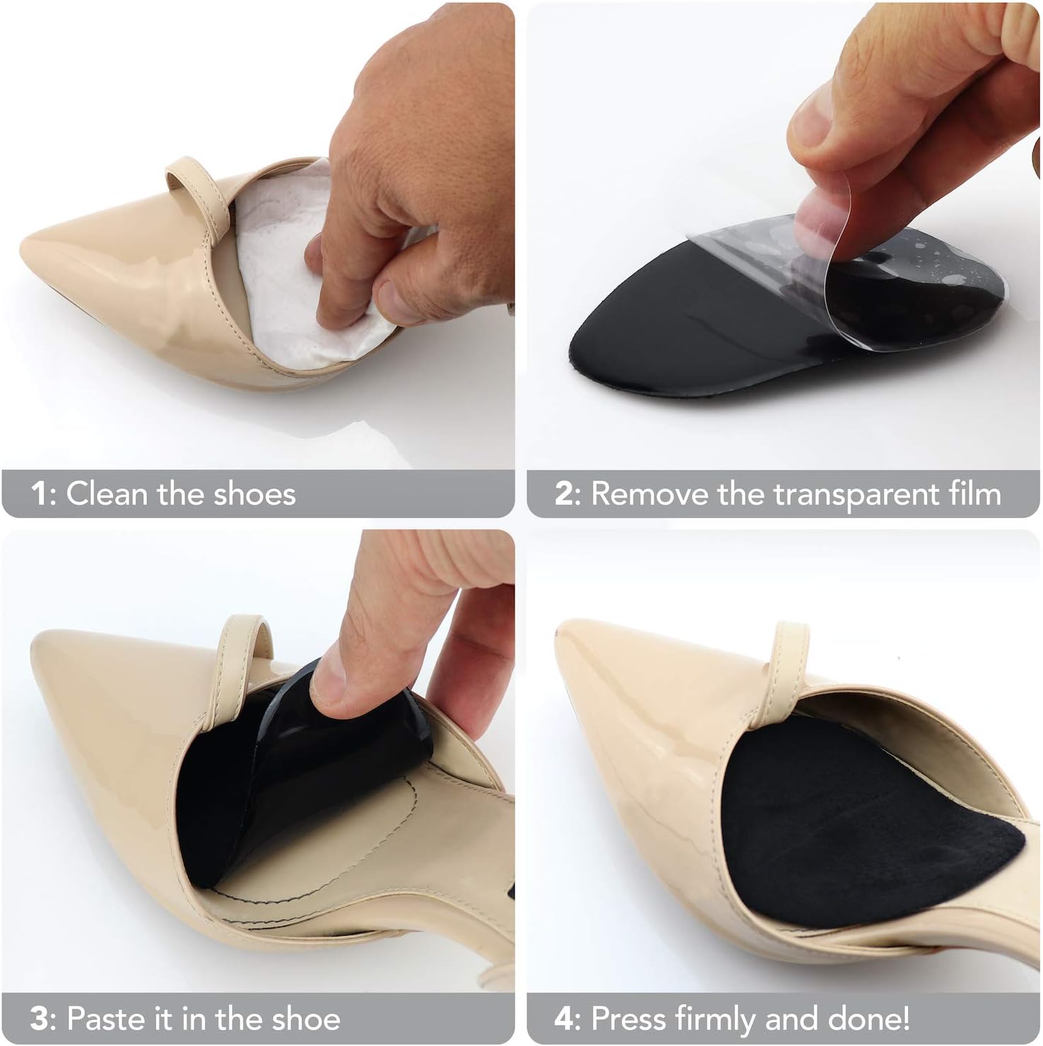 Metatarsal Pads for Women & Men - Ball of Foot Cushions for Pain Relief - Comfortable, Nonslip, Reusable, Light and Great for High Heels