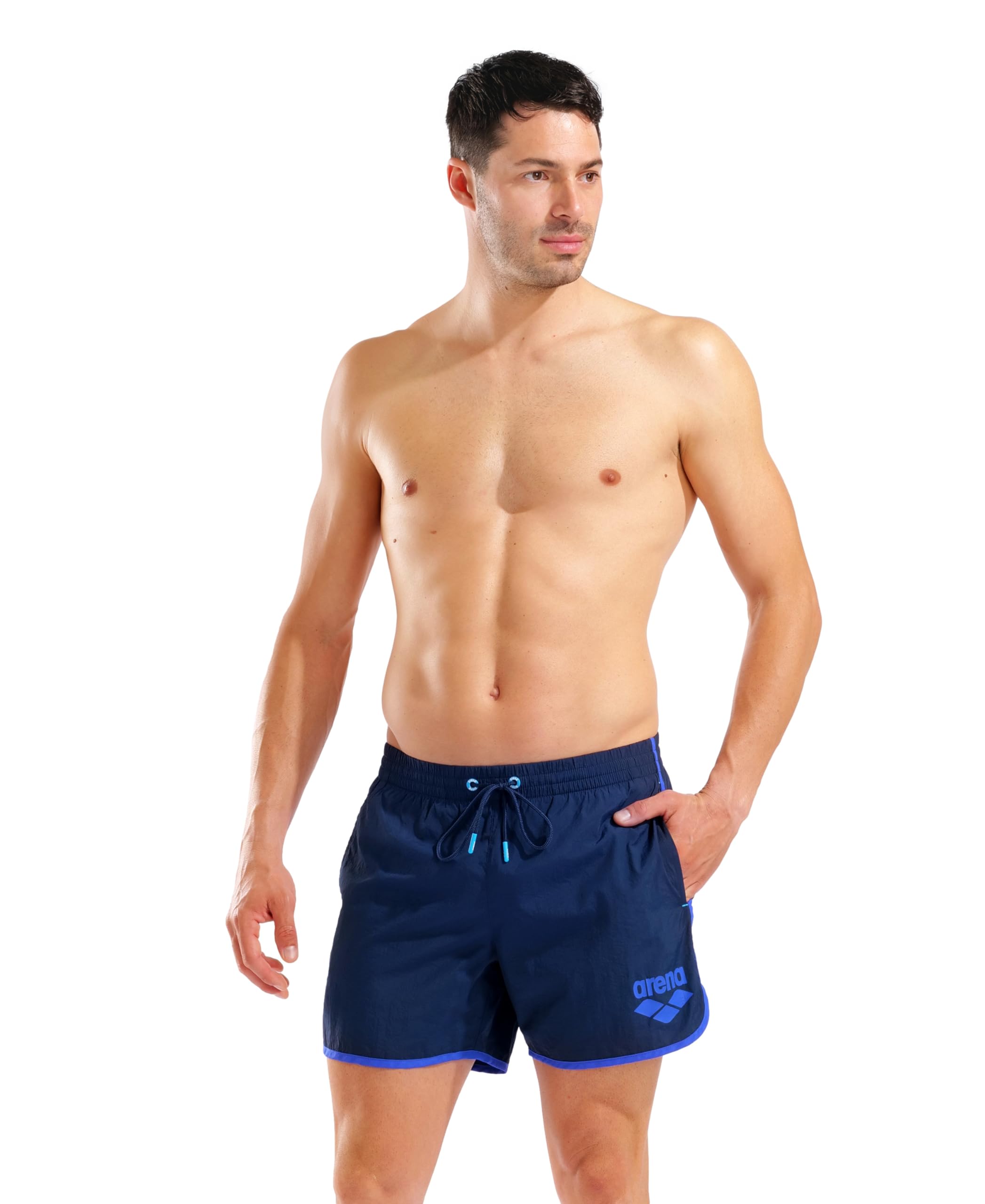ARENA Men's Big Logo Borders Beach Short, Color 560-BLACK-SAGE, Size 3XL 560 - Black - Sage 3X-Large