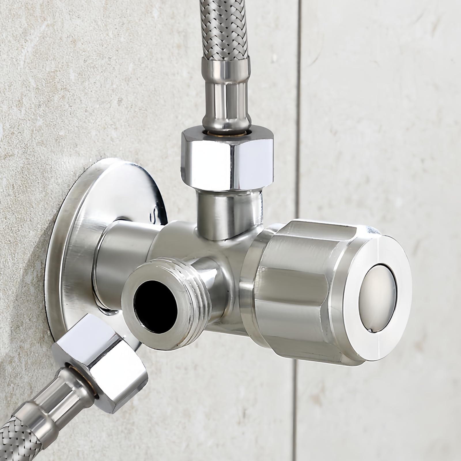 BITEFU Eckventil 1/2 Zoll Edelstahl - Doppel Eckventil Für Wasseranschluss