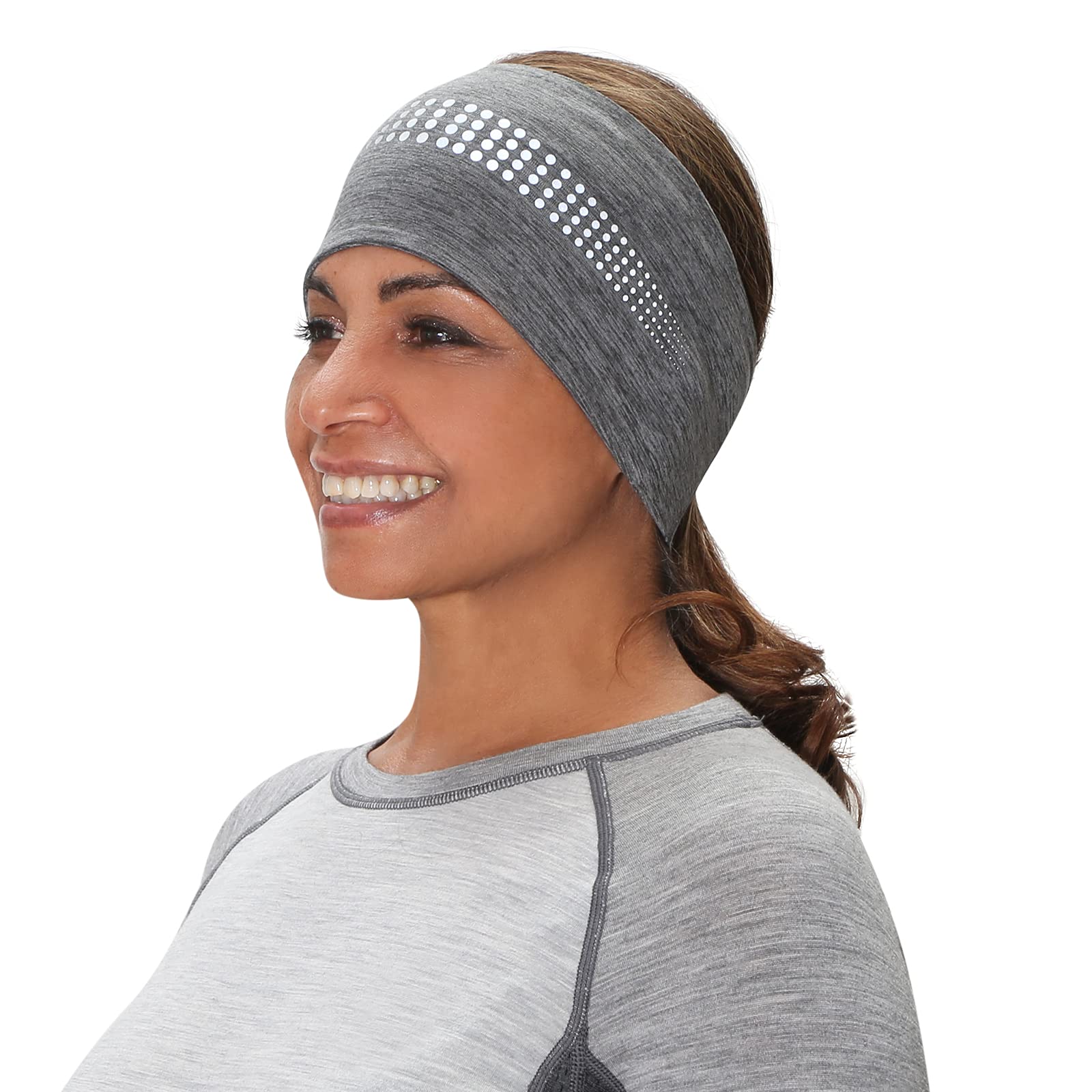 TrailHeads Bandeau réfléchissant Anti-humidité pour Femme | Tissu brossé luxueusement doux, léger et confortable et conçu pour les activités aérobiques