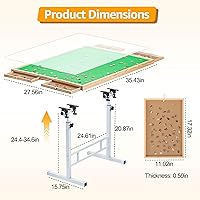 Vista 3 de Fanwer Mesa de rompecabezas de 1500 piezas con 4 cajones, mesa de rompecabezas con patas ajustables en ángulo y altura, mesas de rompecabezas