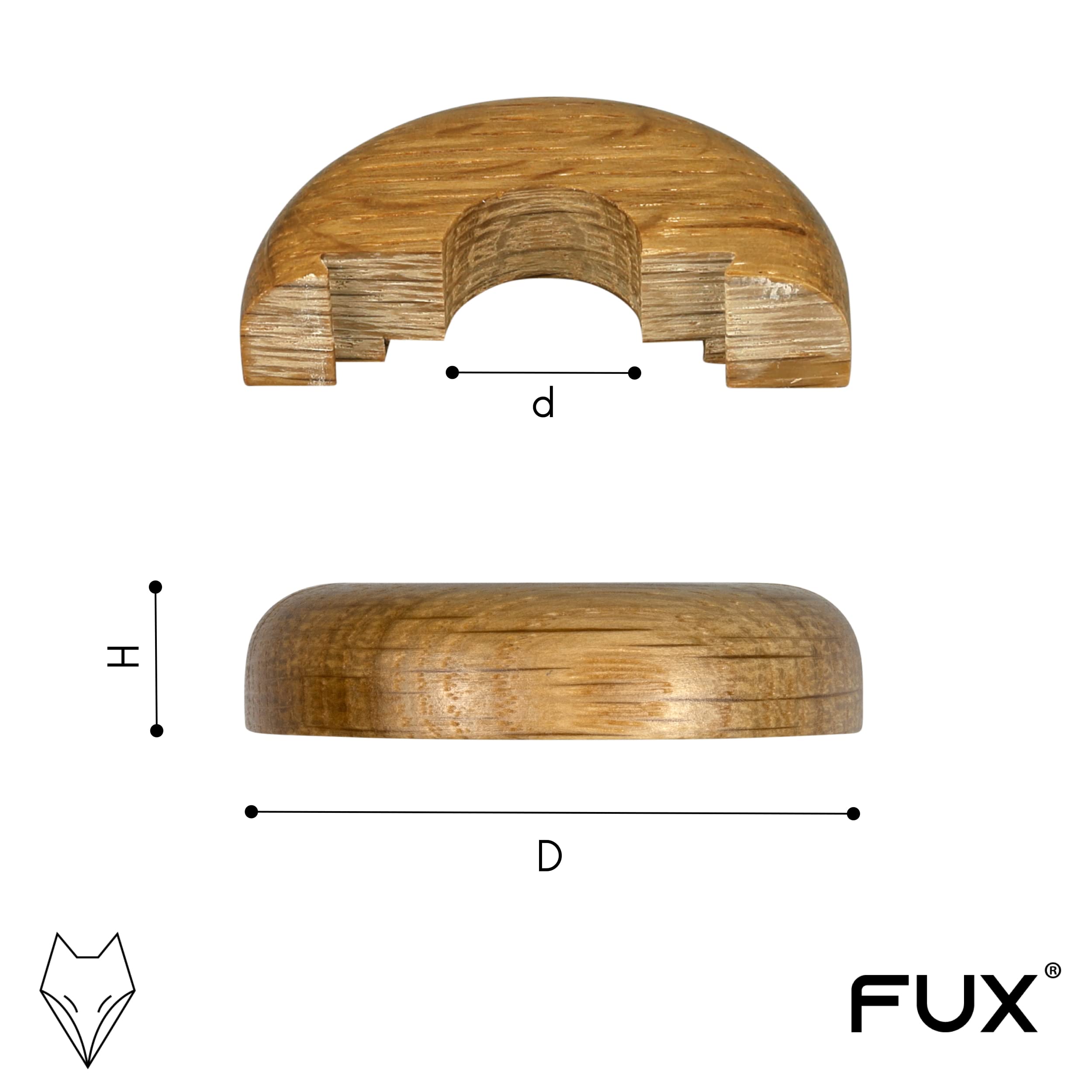 Rosette In Legno Per Tubi Riscaldamento - 10 Pezzi, Ø15 Mm, Legno Di Faggio - Foto 6