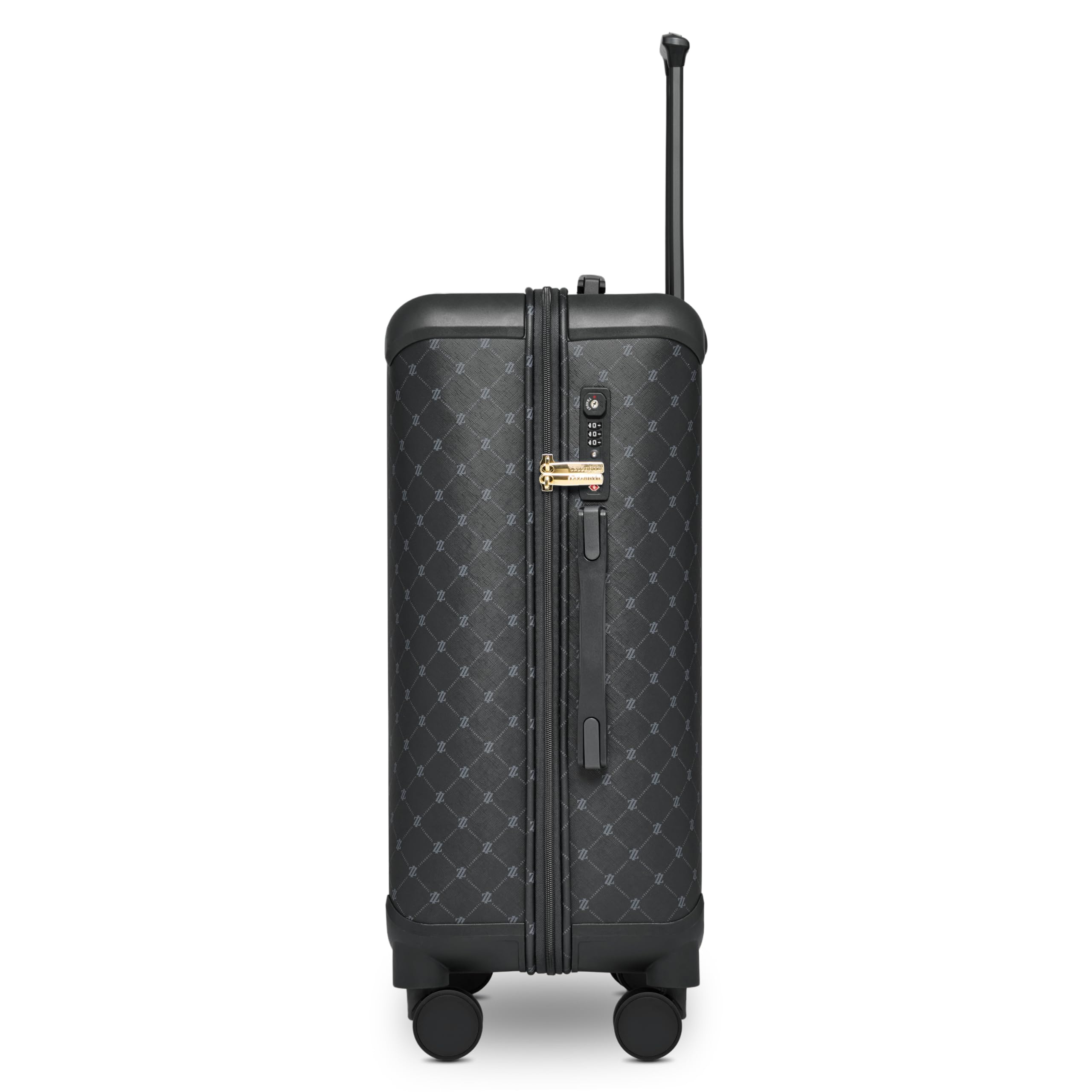 Lazarotti mittlerer Ckeck-in Koffer|Mittelgroßer M Trolley 49 x 29 x 66 cm | leichtes hybrides Material mit Logo Druck & Eckenschutz | 4 Doppelrollen & TSA-Schloss für Damen & Herren (Palermo)