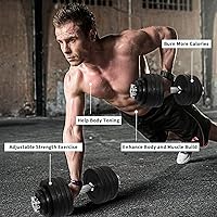 Vista 5 de S 2 X 52.5 LBS dumbbells de hierro fundido ajustable 105 libras