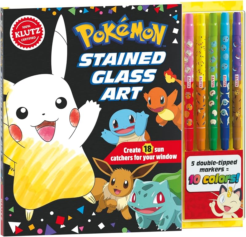 KLUTZ Pokémon Stained Glass Art Craft Kit, Medium