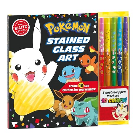 KLUTZ Pokemon Stained Glass Art Craft Kit, Medium