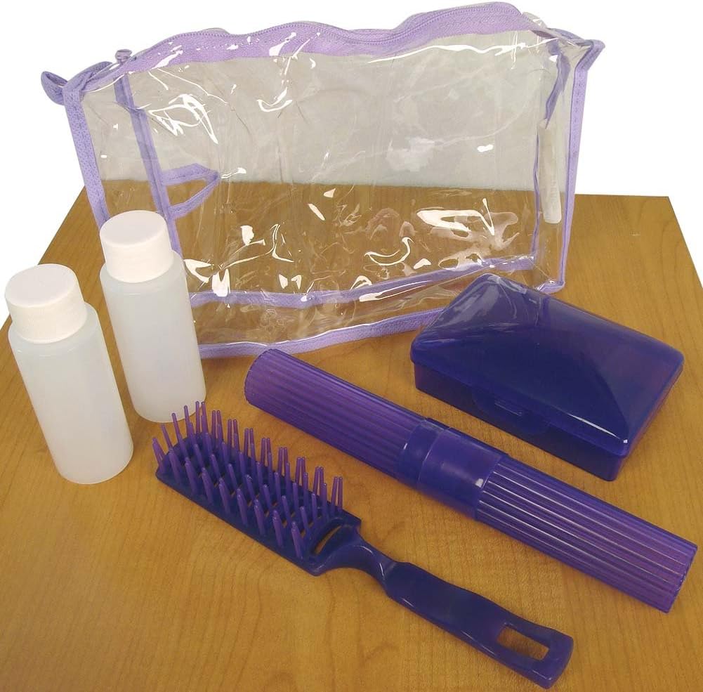 Six Piece Vinyl Travel Bag PURPLE
