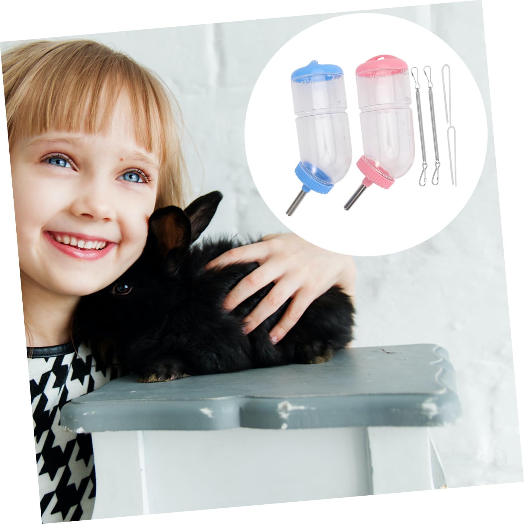 Housoutil 6pezzi Dispenser Per Piccoli Animali Di Bottiglie Impermeabili Per Conigli e Criceti Materiale e Resistente Agli Animali Facile Monitoraggio Del