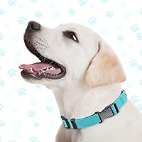 Vista 5 de 9 piezas de collar ajustable para perro, collar de nailon suave para mascotas con hebilla de liberación rápida a granel para perros, caminar