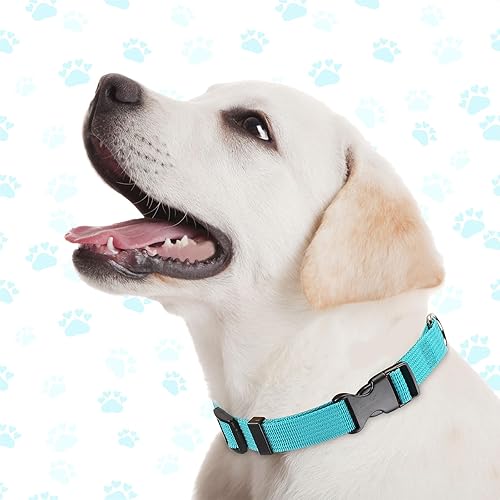 Miniatura 5 de 9 piezas de collar ajustable para perro, collar de nailon suave para mascotas con hebilla de liberación rápida a granel para perros, caminar,